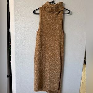 Anthropologie Tan Knit Midi Dress
